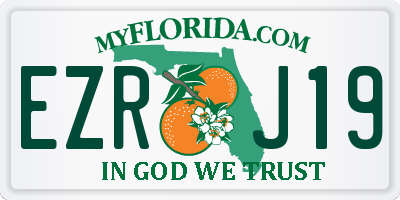 FL license plate EZRJ19