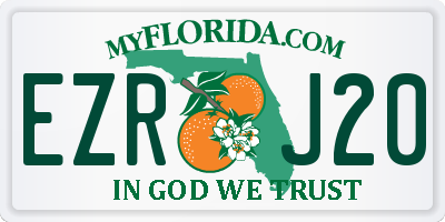 FL license plate EZRJ20