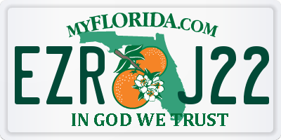 FL license plate EZRJ22