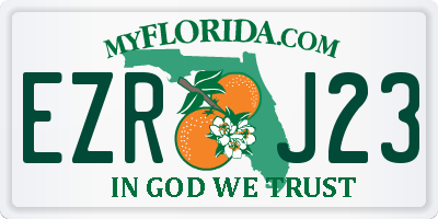 FL license plate EZRJ23