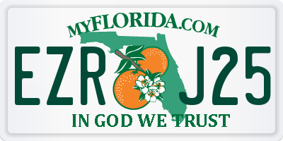 FL license plate EZRJ25