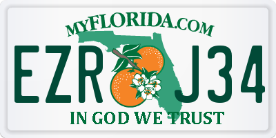 FL license plate EZRJ34