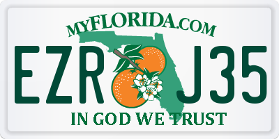 FL license plate EZRJ35