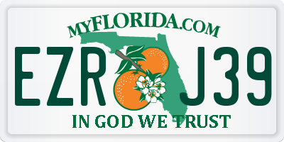 FL license plate EZRJ39