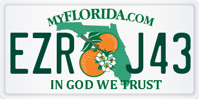 FL license plate EZRJ43