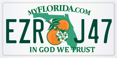 FL license plate EZRJ47