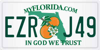 FL license plate EZRJ49