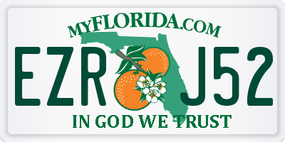 FL license plate EZRJ52