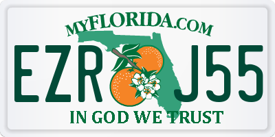 FL license plate EZRJ55