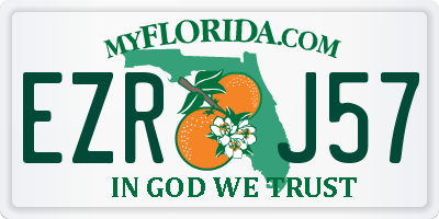 FL license plate EZRJ57