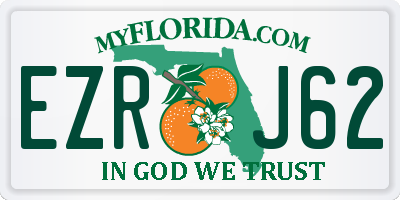 FL license plate EZRJ62