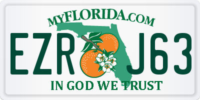 FL license plate EZRJ63