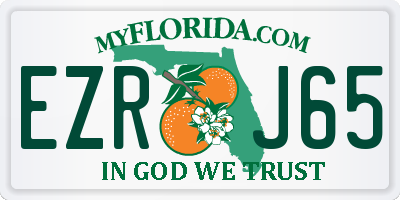 FL license plate EZRJ65