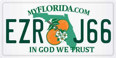 FL license plate EZRJ66