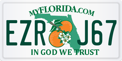 FL license plate EZRJ67