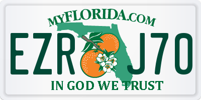 FL license plate EZRJ70