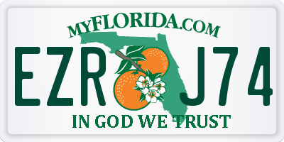 FL license plate EZRJ74