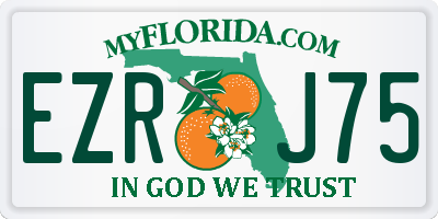 FL license plate EZRJ75