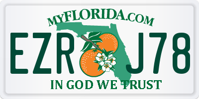 FL license plate EZRJ78