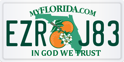 FL license plate EZRJ83