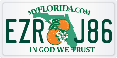 FL license plate EZRJ86