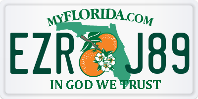 FL license plate EZRJ89