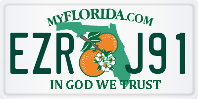 FL license plate EZRJ91