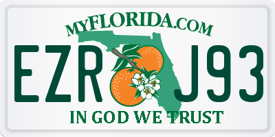 FL license plate EZRJ93