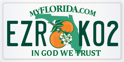 FL license plate EZRK02