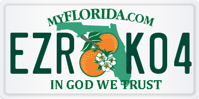 FL license plate EZRK04