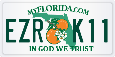 FL license plate EZRK11