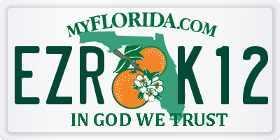 FL license plate EZRK12