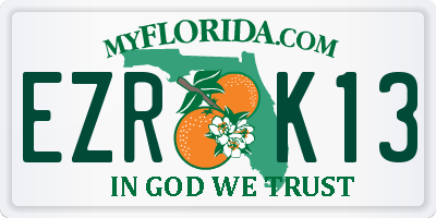 FL license plate EZRK13