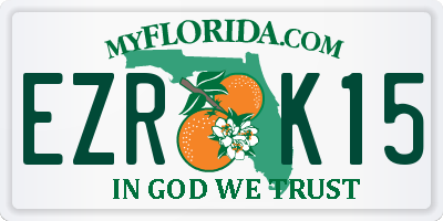 FL license plate EZRK15