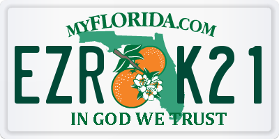 FL license plate EZRK21