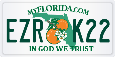 FL license plate EZRK22