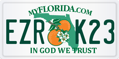 FL license plate EZRK23