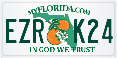 FL license plate EZRK24