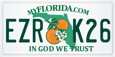 FL license plate EZRK26