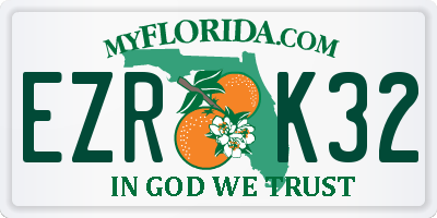 FL license plate EZRK32