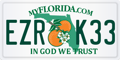 FL license plate EZRK33