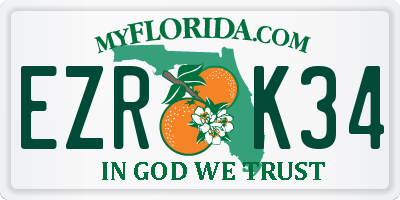 FL license plate EZRK34