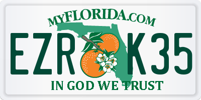 FL license plate EZRK35