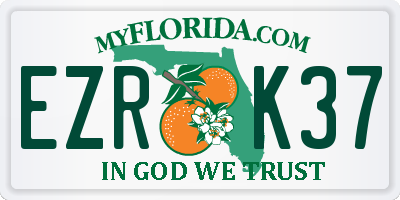 FL license plate EZRK37