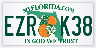 FL license plate EZRK38