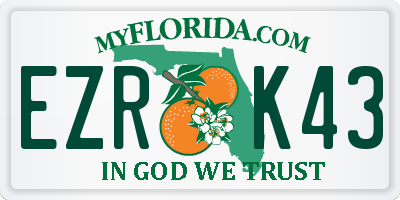 FL license plate EZRK43