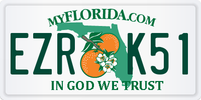 FL license plate EZRK51