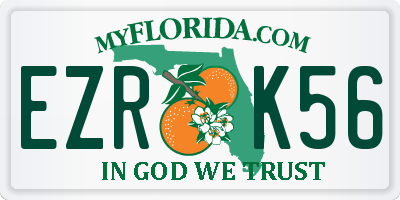 FL license plate EZRK56