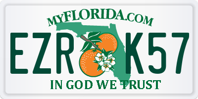 FL license plate EZRK57