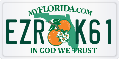 FL license plate EZRK61